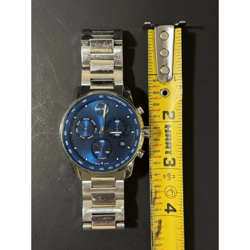 Movado Men's Bold Verso Silver-Tone Dial Quartz Watch